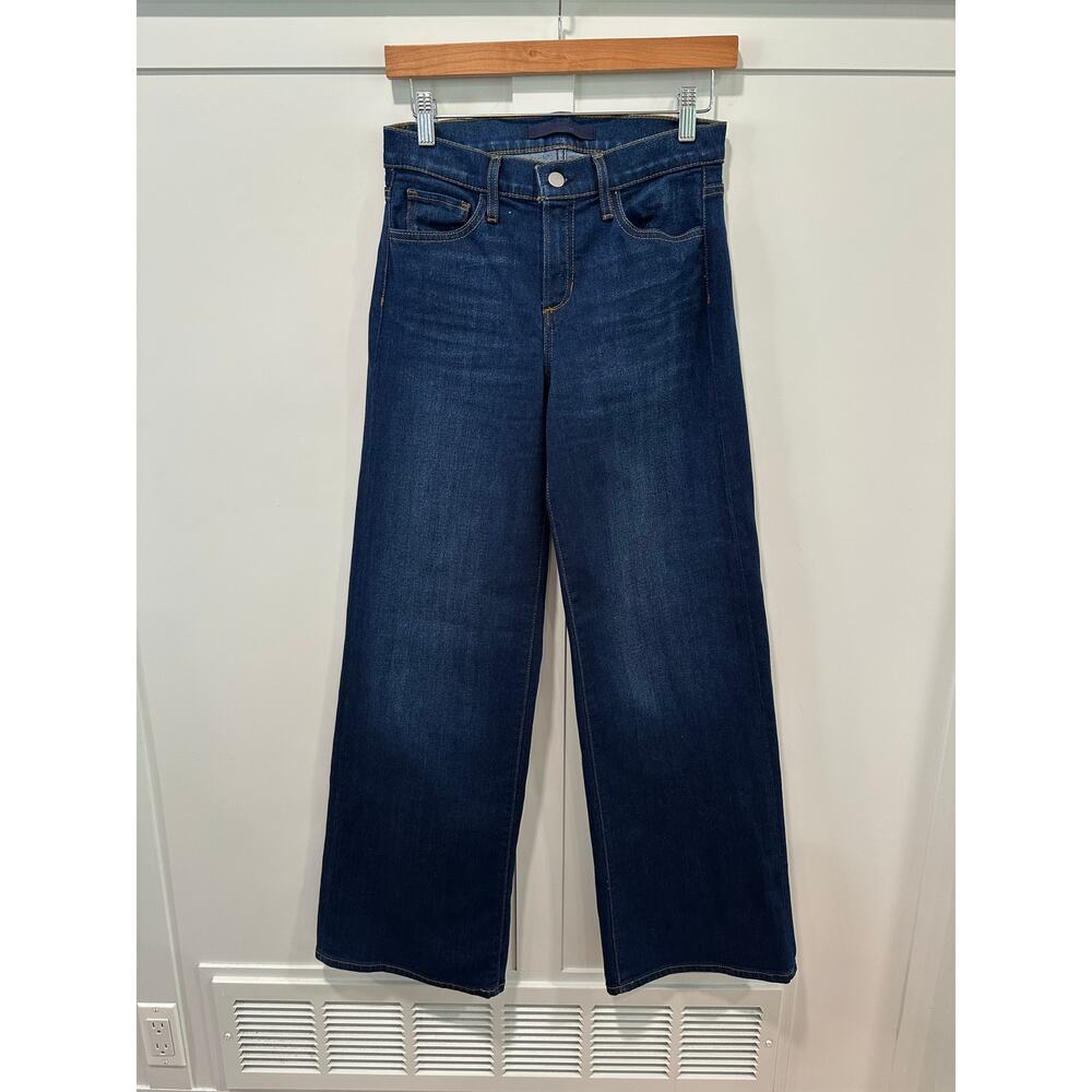 Joe's Jeans Lou Lou Dark Blue Flare & Wide Leg Jeans - Picture 3 of 9